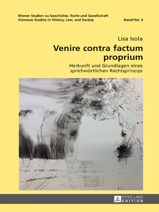 Title details for Venire contra factum proprium by Nikolaus Benke - Available